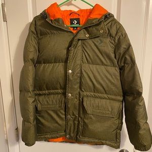 Converse hooded down puffer jacket, men’s size small